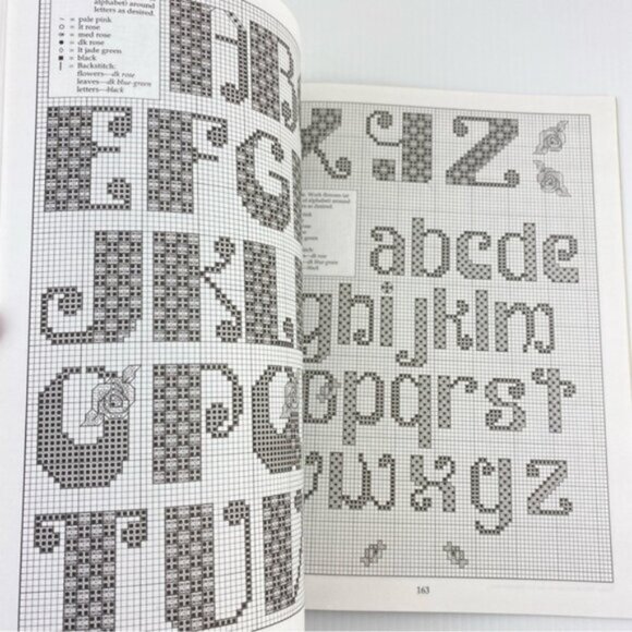 365 Alphabets Cross Stitch All Through the Year Book Emboridery Patterns 1997 - Picture 4 of 13